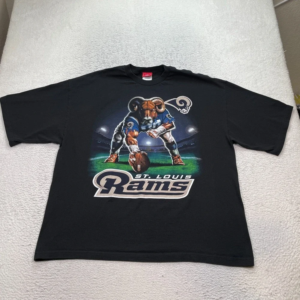 St. Louis Rams T-Shirt Men's Size 3XL‎ NFL Football 90's USA Cotton